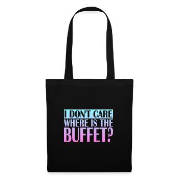 Je me fiche de savoir où est le buffet - Sac en tissu - noir - Devant
