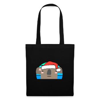 Koala de Noël - Sac en tissu - noir - Devant