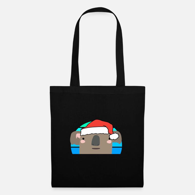 Weihnachten Koala - Stoffbeutel - Schwarz