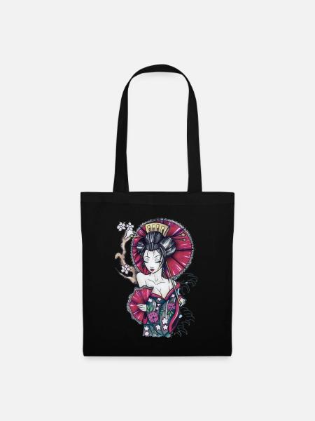 Geisha2 - Stoffbeutel - Schwarz