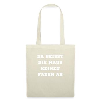 Da beisst die Maus keinen Faden ab - Stoffbeutel - Natur - Vorne