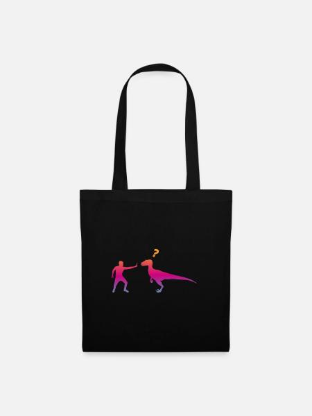 Velociraptor Dinosaurier - Stoffbeutel - Schwarz
