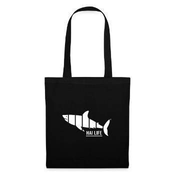 Requin hai-life Aileron de requin Requin - Sac en tissu - noir - Devant