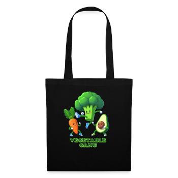 Gemüsegang Vegan Lustige Grafik - Stoffbeutel - Schwarz - Vorne