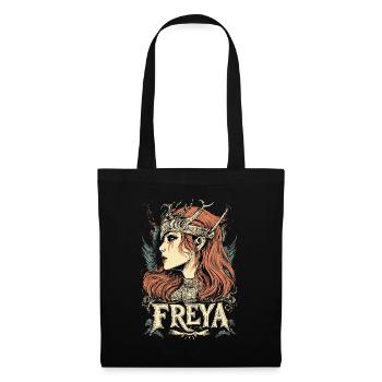 Freya Bouclier Jeune Fille Vikings Viking Odin Edda - Sac en tissu - noir - Devant