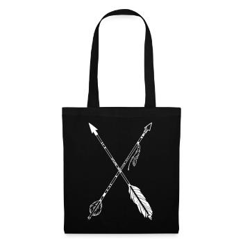 flèches indiennes - Sac en tissu - noir - Devant