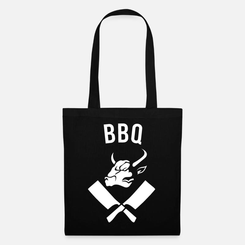 BBQ ideal für Grillfreunde - Stoffbeutel - Schwarz