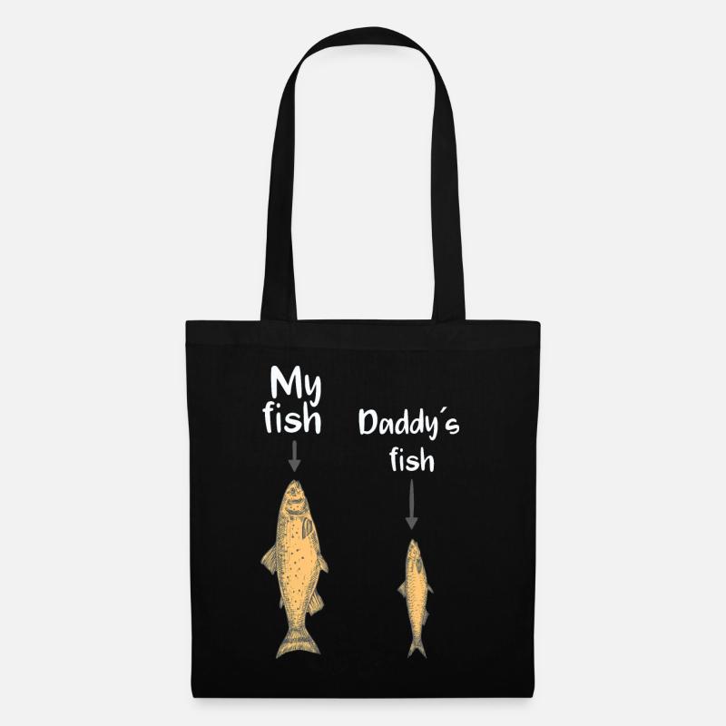 My fish, Daddy´s fish - Stoffbeutel - Schwarz