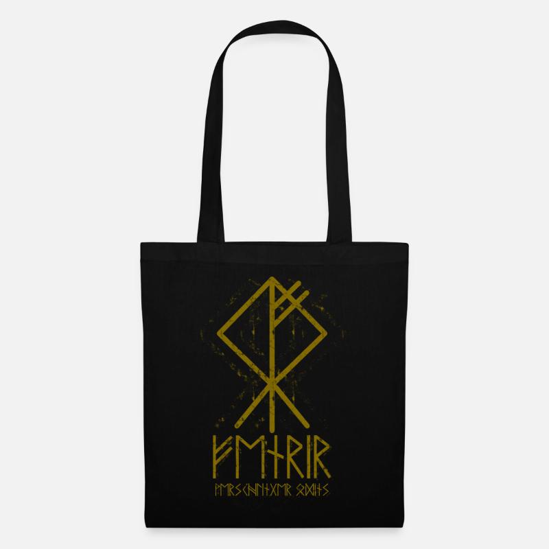 FENRIR VERSCHLINGER ODINS Runen Wikinger Wolf Rune - Stoffbeutel - Schwarz
