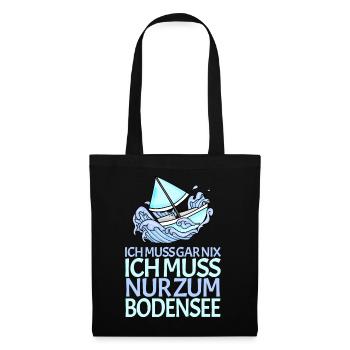 Bodensee - Stoffbeutel - Schwarz - Vorne