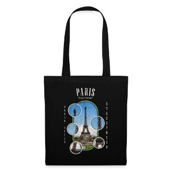 Paris France City Skyline Home Love - Tote Bag - black - Front