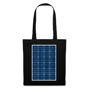 Solar cell, photovoltaic, solar energy, solar panel - Tote Bag - black - Front