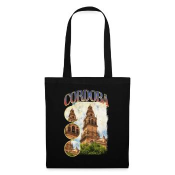 Cordoue Espagne Ville Skyline Accueil Amour Vacances - Sac en tissu - noir - Devant