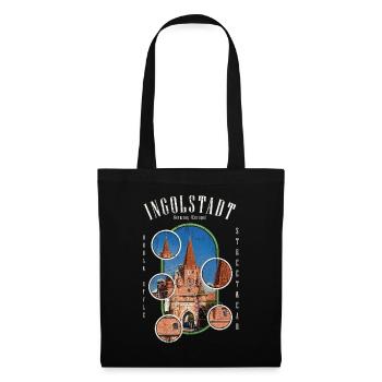 Ingolstadt Deutschland Stadt Skyline Heimat Liebe - Stoffbeutel - Schwarz - Vorne