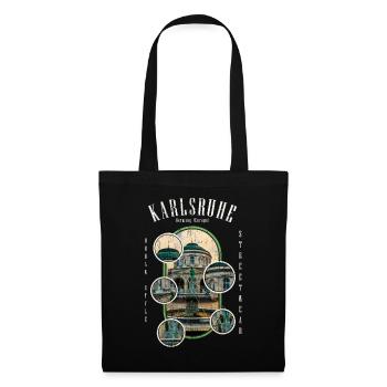 Karlsruhe Allemagne Ville Skyline Accueil Amour - Sac en tissu - noir - Devant