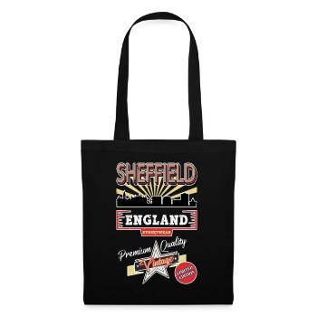 Sheffield England UK City Skyline Vintage Retro - Tote Bag - black - Front