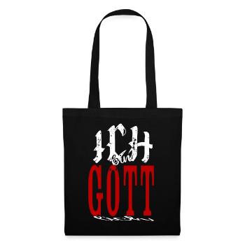 ICH bin göttlich - Gott Gottheit Männer Man - Stoffbeutel - Schwarz - Vorne