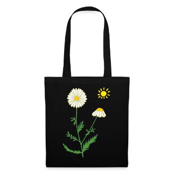 Chamomile with sun - Tote Bag - black - Front