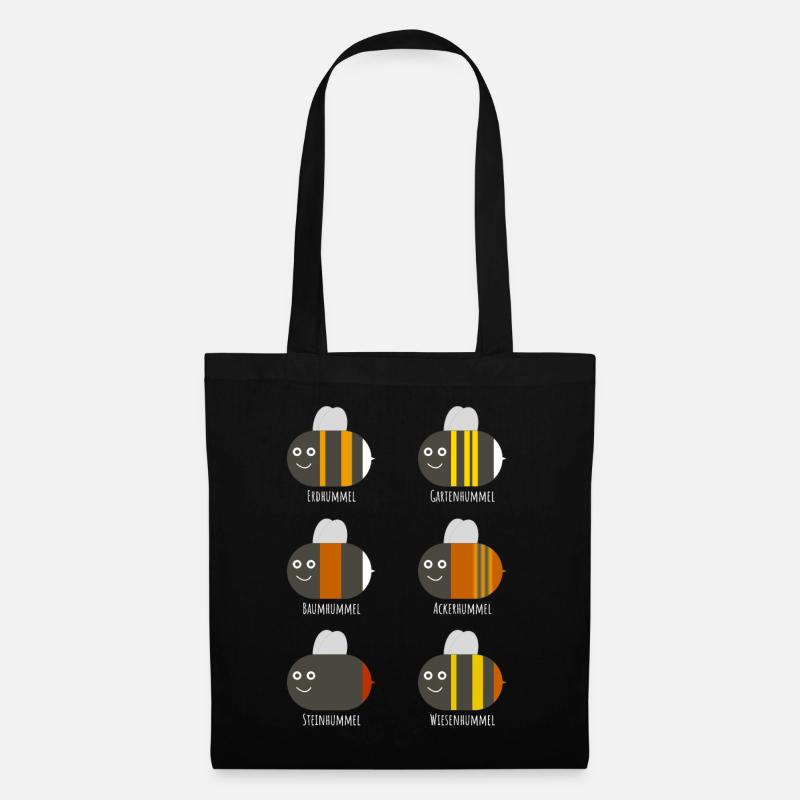 Hummel Hummelarten Hummelsorten Geschenk - Stoffbeutel - Schwarz