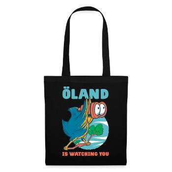 ÖLAND IS WATCHING YOU - Öland Vogelbeobachtung - Stoffbeutel - Schwarz - Vorne