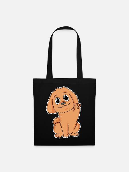 Pudel Hunderasse Hund Hunde - Stoffbeutel - Schwarz