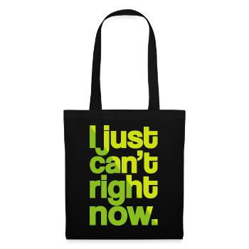 Just Can't (dark) - Tote Bag - black - Front