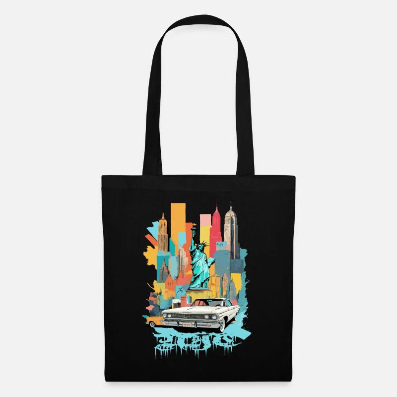 New York City - Stoffbeutel - Schwarz