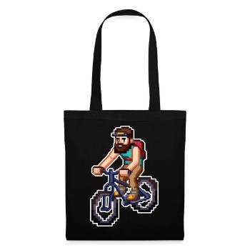 Mountain Bike Pixel Art - Tote Bag - black - Front