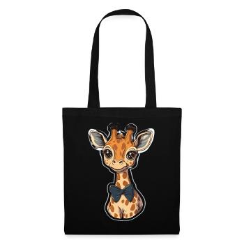 Giraffe - Stoffbeutel - Schwarz - Vorne