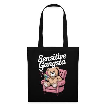Sensitive Gangsta Teddy Edition - Tote Bag - black - Front