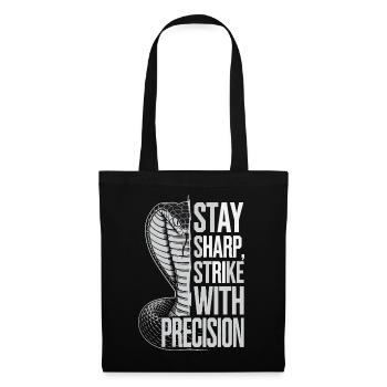 Cobra with Precision Quote - Tote Bag - black - Front