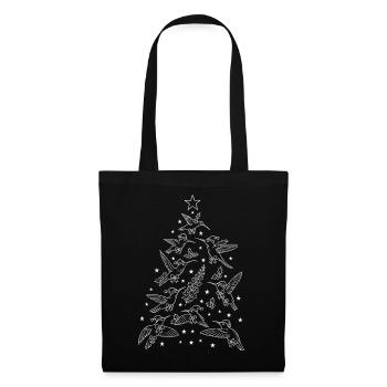 Arbre de Noël colibris - Sac en tissu - noir - Devant