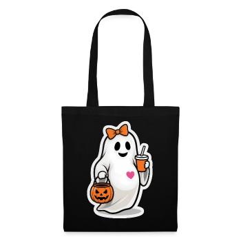 Halloween Enceinte Fantôme Drôle Fête - Sac en tissu - noir - Devant