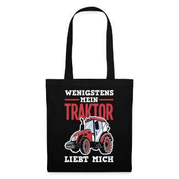 Au moins, mon tracteur m’aime - Sac en tissu - noir - Devant