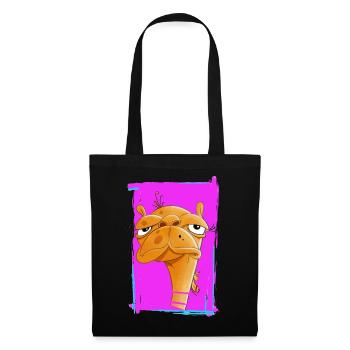 Neon Camel Caricature on Pink Background - Tote Bag - black - Front