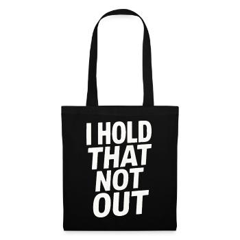 Denglisch Lustig I Hold That Not Out - Stoffbeutel - Schwarz - Vorne