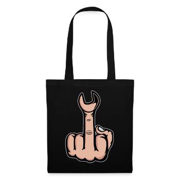 Middle Finger Stinger Finger Wrench - Tote Bag - black - Front