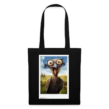 Quatre énigmes de l’Oiseau dans le champ - Sac en tissu - noir - Devant