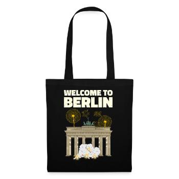 Bienvenue au réveillon du Nouvel An à Berlin - Sac en tissu - noir - Devant