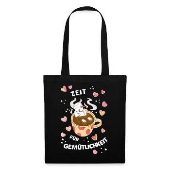 Winter Christmas Chilling Snowman in Cocoa - Tote Bag - black - Front