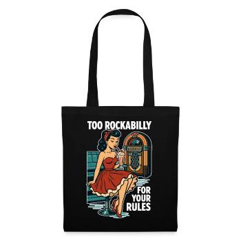 Rockabilly Rebellin Diner Jukebox Rétro des années 50 - Sac en tissu - noir - Devant