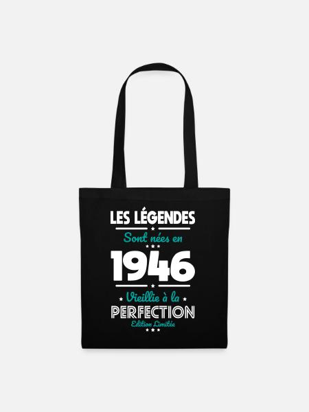 1946 – Legends – Perfekt gereift - Stoffbeutel - Schwarz