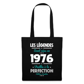 1976 – Legends – Perfekt gereift - Stoffbeutel - Schwarz - Vorne