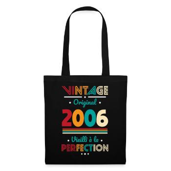 2006 – Vintage – Perfekt gereift - Stoffbeutel - Schwarz - Vorne