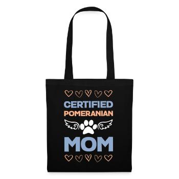 Certified Pomeranian Mom Shirt - Tote Bag - black - Front