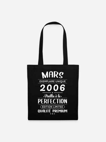20-jähriges Jubiläum – März 2006 Perfektion - Stoffbeutel - Schwarz