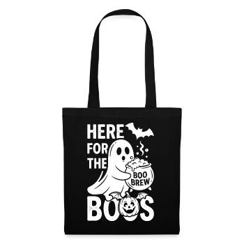 Ghost with Boo Brew Halloween - Tote Bag - black - Front