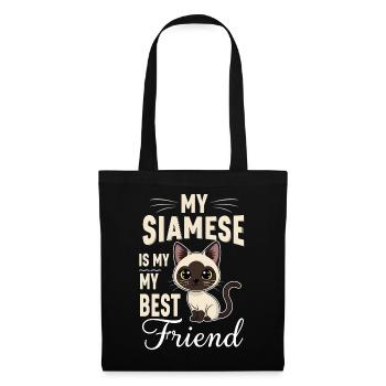 Siamese cat Siamese cat - Tote Bag - black - Front