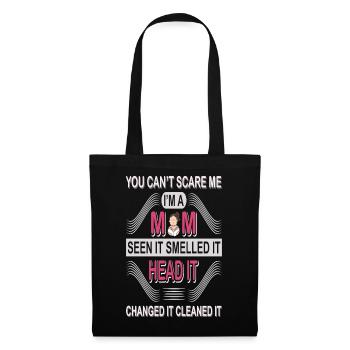 Tu ne peux pas me faire peur, je suis maman | Chemise de maman drôle - Sac en tissu - noir - Devant