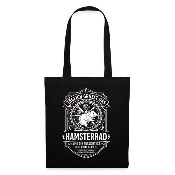 Hamster Wheel Everyday Life Humor Funny Saying - Tote Bag - black - Front
